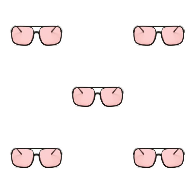 Qarigey Gafas ópticas Gafas con borde negro Estilo de marco grande facial unisex para protección de ojos Negro con borde rosa Negro con borde rosa. 5piezas Qarigey CBP225138