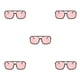thumbnail image 3 of Qarigey Gafas ópticas Gafas con borde negro Estilo de marco grande facial unisex para protección de ojos Negro con borde rosa Negro con borde rosa. 5piezas Qarigey CBP225138, 3 of 5