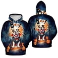 thumbnail image 3 of Happy Halloween Vampire Bulldog BOO with Pumpkins Fun and Spooky All Over Print 3D Hoodie Unisex Merch Hoodies Dog Lover Gifts Idea - 00018, 3 of 6
