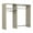 Grey, variant on The Stow OK0348-MJ 3-5 ft. Wide Basic Hanging Closet Kit, Honey Blonde