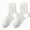 White, variant on FAZVAOO Womens Socks Cotton Crew Long Comfortable Fashion Solid Ribbed Socks Gray