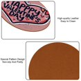 thumbnail image 5 of Valentine's Day Elegant Microfiber Leather Round Coasters (6PCS) – 11x11 cm/4.3x4.3 in Set for Drinks, Table , Home Decor, 5 of 6