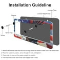 thumbnail image 4 of License Plate Frame Bald Eagle with American Flag Car License Plate Frame 2 Pieces Patriotic July 4th Quality Aluminum License Plate Cover for Men/Women, 4 of 6
