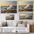 thumbnail image 4 of Designart "Soaring Over the Sea Seagull in Flight II" Animals Floater Framed Canvas Wall Art, 4 of 7