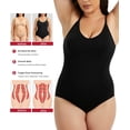 thumbnail image 5 of MANIFIQUE 2 Packs Plus Size Womens Seamless Shapewear Bodysuit 1X-4XL Tummy Control Butt Lifter Adjustable Straps Crotch Hook, 5 of 7