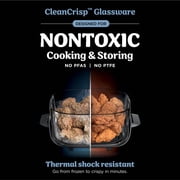 Ninja Crispi Glass Air Fryer 4-Qt, 3-in-1, Air Fry Recrisp, Portable, Dishwasher Safe, FN100ND Blue