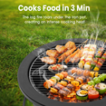 thumbnail image 4 of Large Fire Pits for Outside Cold Finished Steel BBQ Grill, 56 Inch Extra Outdoor Fire Pit with Grill and Roating Table,Outdoor Fire Pit for Patio, Backyard, Camping, 4 of 8