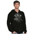 thumbnail image 5 of Funny Mind If I Scream A Bit Bug Unisex Fleece Graphic Zip Up Hoodie Brisco Brands 4X, 5 of 6