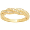 Diamond Accent 18kt Yellow Gold over Sterling Silver Anniversary Band