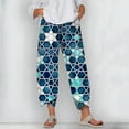 thumbnail image 2 of CLOOCL Women Loose Plus Size Long Pants Diamond Pattern 3d Printed Wide Leg Pants Female Oversized Trousers, 2 of 6