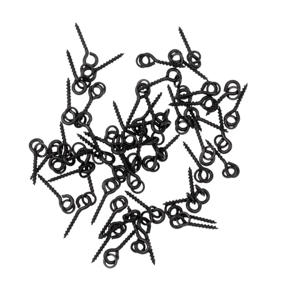 50 Pieces 13mm Carp Fishing Boilie Screw with  Up Peg Pellet Holder Stop Matte Black Terminal Tackle