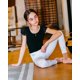 thumbnail image 4 of Leotardo de ballet Stelle Girls 6-7 años negro con mangas de volantes, 4 of 8