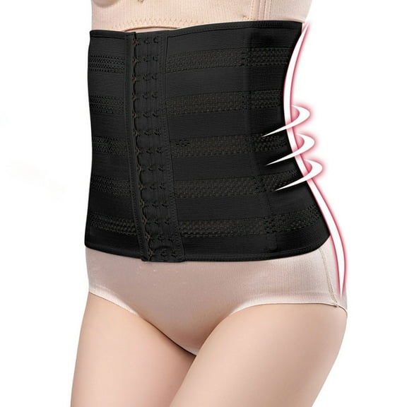 REORIAFEE Women's Shapewear Corset Sport Girdle Hourglass Body Shaper Body Shaper Waist Cincher for Women Postpartum Black L