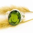 thumbnail image 2 of SATYAVIE JEWELLERY 925 Sterling Silver Peridot Ring For Gift, Fashion Dainty Oxidised Handmade Jewelry August Birthstone Ring, 2 of 6