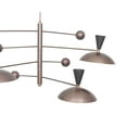 thumbnail image 4 of 4 Light Dome Pendant Mid Century Modern Raw Brass Sputnik chandelier light Fixture, 4 of 6