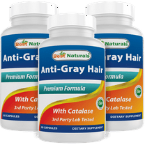 3 Pack Best Naturals Anti Gray Hair 60 Capsules