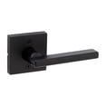 thumbnail image 1 of Kwikset Halifax Manija de puerta simulada Palanca de un solo lado para armarios Puertas dobles francesas y despensa Negro mate Palanca interior reversible sin giro con protección Microban, 1 of 5
