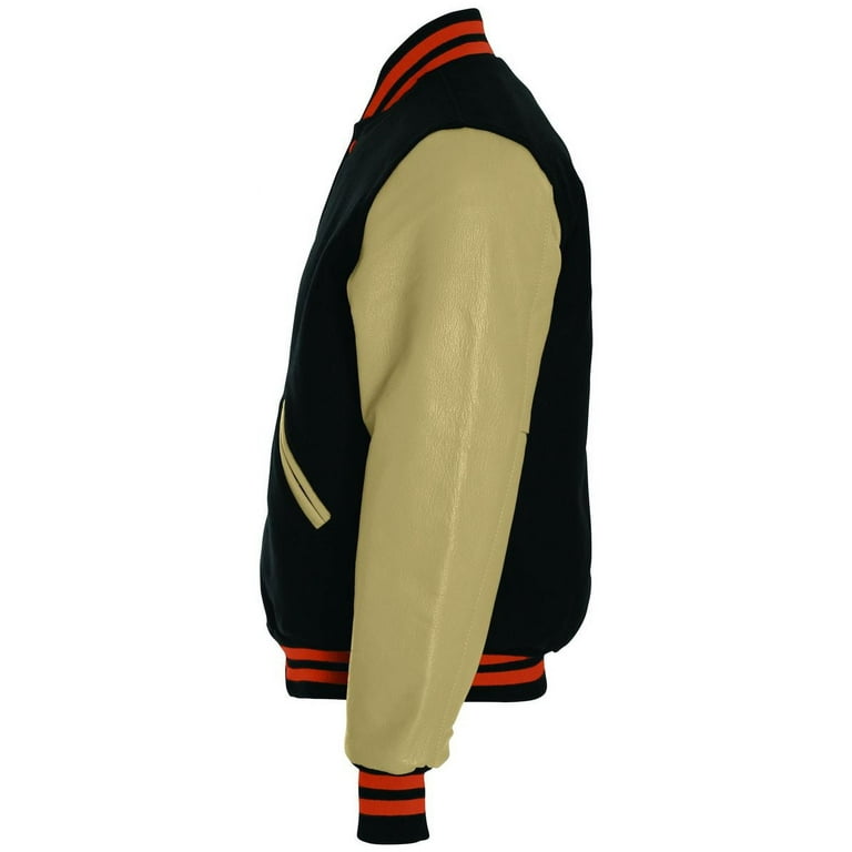 Holloway Sportswear L Varsity Jacket Black/Cream/Burnt