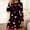 Black, variant on Sakmal Long Sleeve Moomoo Nightgownss for Women Valentines Soft Love Pajama Sleep Dress Heart Print Knee Length Ladies Nightgown L