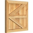 thumbnail image 3 of 21 1/2"W X 21"H Timbercraft Four 5 3/8" Boards Framed Board-N-Batten Shutters W/Z-Bar, Rough Sawn Western Red Cedar (Per Pair), 3 of 13