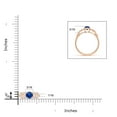 thumbnail image 6 of ANGARA Natural Nature Inspired Round Blue Sapphire Leaf Shank Ring in 14K Rose Gold for Women (Size-5mm) | September Birthstone, Anniversary, Jewelry Gift for Women | Natural Blue Sapphire Ring, 6 of 10