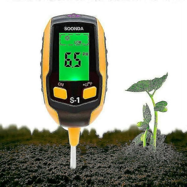 Soil Ph Meter 4-in-1 Soil Tester Moisture Digital Plant Thermometer Test Moisture Meter For Potted Plants Gardens Lawns