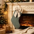 thumbnail image 4 of Velvet Christmas Stockings,18-Inch 2 Pack with Elegant Bows, Large Xmas Stocking Gift Holders for Fireplace Mantel, Christmas Tree, Door and Holiday Decor Red White Stripe & Green, 4 of 8