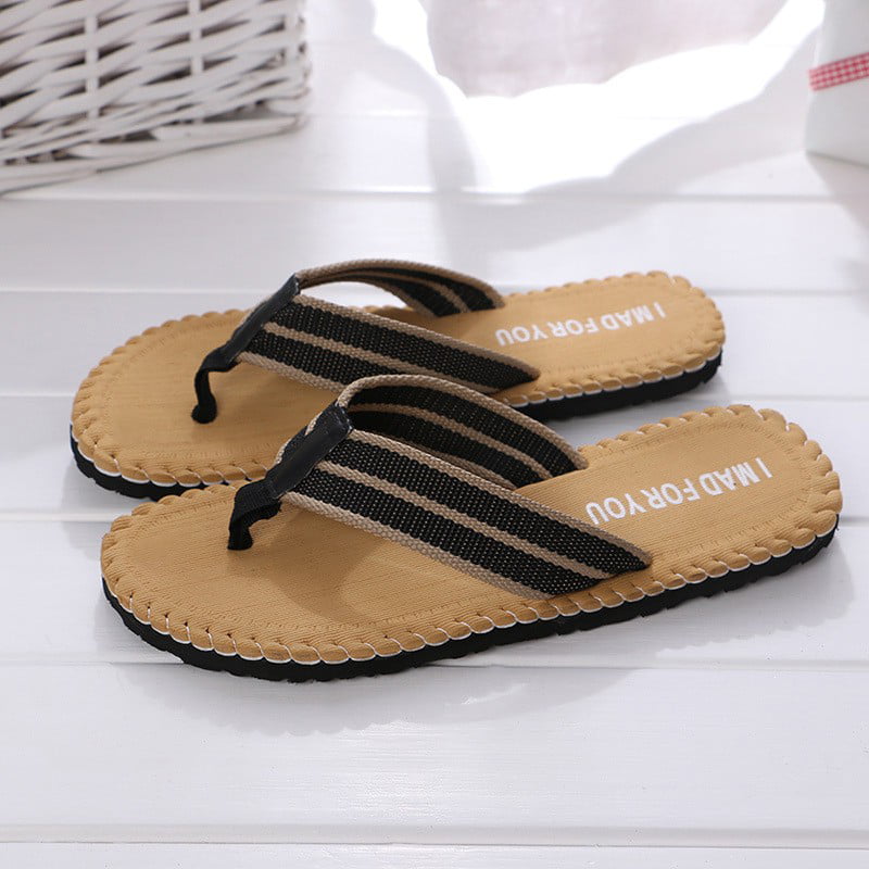 Mens Flip Flops Summer Beach Sandals Casual EVA Sole Thongs Slippers Flat Shoes 
