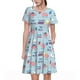 thumbnail image 1 of Easygdp Brain Training para Vestido Transpirable de Mujer, Vestido Suelto de Manga Corta con Pliegues y Bolsillos para el Verano, 1 of 6