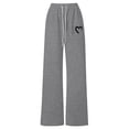 thumbnail image 7 of DJDLJWCJ Teen Girls Wide Leg Sweatpants Winter Warm Elastic Waist Drawstring Baggy Pants Side Pocket Athletic Pants Dark Gray Size 14, 7 of 7