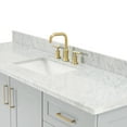 thumbnail image 5 of Ariel Taylor 67 Inch Single Rectangle Sink Vanity With Carrara White Marble Countertop W/0.75" Edge In Grey, 5 of 11