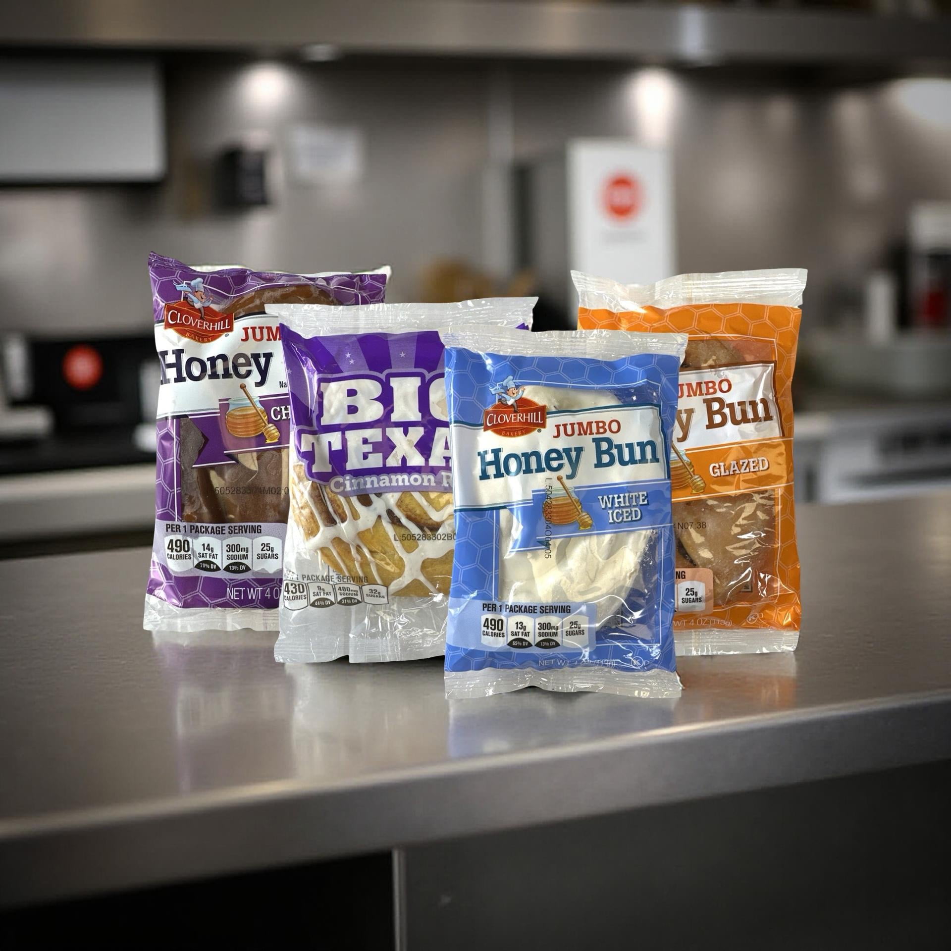 Cloverhill Bakery Ultimate Honey Bun Variety Pack | Big Texas, Chocolate, Iced and Glazed | 16 Count
