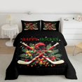 thumbnail image 2 of Homewish Sport Ice Hockey 3-Piece Full Size Comforter Sets For Preppy Children Kids,Merry Christmas Bedding Comforter Set,Happy Winter Xmas Lightweight Bedding Sets,Luxury Bedroom Decor,Reversible, 2 of 8