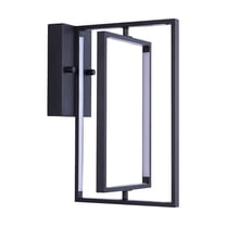 Modena 10" Integrated LED Modern Rectangular Wall Sconce, 25W, Black