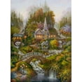 thumbnail image 2 of Strubel, Klaus 19x24 Black Ornate Wood Framed with Double Matting Museum Art Print Titled - Hillside Sanctuary, 2 of 4