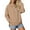 Coffee, variant on Gkeoshab Womens Sweatshirt Women's Solid Color Raglan Sleeve Zip-Up Hooded Sweatshirt with Side Pockets, Athletic Inspired Jacket for Modern Casual Style and On-the-Go Comfort Beige L