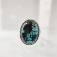 thumbnail image 3 of Natural Tibetan Turquoise Ring, AAA Turquoise Ring, December Birthstone, Simple Band, 925 Sterling Silver, Womens Ring, Christmas, Thanksgiving, Handmade, Statement Jewelry, Natural Gemstone Ring, 3 of 6