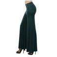 thumbnail image 5 of Cagogo Women's High Waisted Palazzo Pants Flowy Solid Long Trousers Elegant Party Lounge Casual Wide Leg Summer Beach Work Clothes, Green XL, 5 of 5
