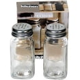 thumbnail image 4 of Juego de 2 saleros y pimenteros de cristal de estilo retro, tapas de acero inoxidable para una limpieza fácil y duradera, aptos para lavavajillas, transparentes, ideales para uso diario en la cocina, 4 of 4