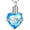Blue, variant on Crystal Heart Urn Necklace for Human Ashes Heart Birthstone Memorial Cremation Jewelry Stainless Steel Ash Holder With Gift Box