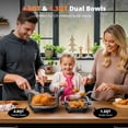 thumbnail image 5 of AIRMSEN Portable Glass Air Fryer, 4.8QT & 1.3QT Non-Toxic Glass Bowls, Max 450°F, 4 Preset Modes with Adjustable Time & Temp, Dishwasher-Safe, 1500W, 5 of 11