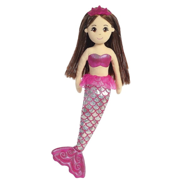 Aurora - Large Pink Sea Sparkles - 18" Ruby - Enchanting Stuffed Doll