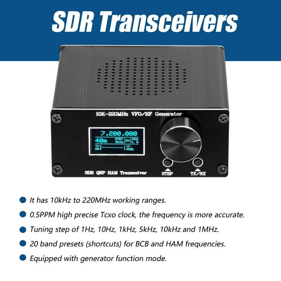 SDR Transceiver,Receiver Software Defined Ham Qrp 20k-220mhz Receiver Qrp Radio Software Defined Radio Ziem Dsfen Receiver Sdr Ham