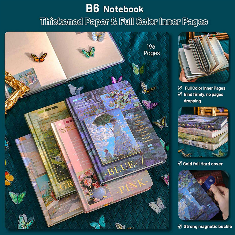 Aesthetic Scrapbook Journaling Kit,vintage Oil Painting B6