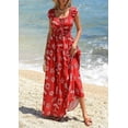 thumbnail image 3 of PRETTYGARDEN Women's Boho Maxi Dress Summer Cap Sleeve Long Flowy Beach Vacation Floral Sundresses Spring Resort Wear, 3 of 8