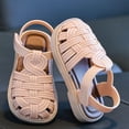 thumbnail image 4 of Toddler Girl Gladiator Strappy Sandals Kids Summer Open Toe Adjustable Ankle Strap Outfoor Lightweight Soft Sole Flat Shoes Pink 5 Toddler, 4 of 6