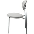 thumbnail image 6 of LeisureMod Euston Modern Velvet Dining Chair Kitchen Side Chair with Grey Powder Coated Steel Frame in Grey, 6 of 11