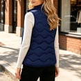 thumbnail image 5 of Women's Plus Size Puffer Vest Lightweight Packable Wave-Quilted Stand Collar Sleeveless with Carry Bag Vest, 5 of 8