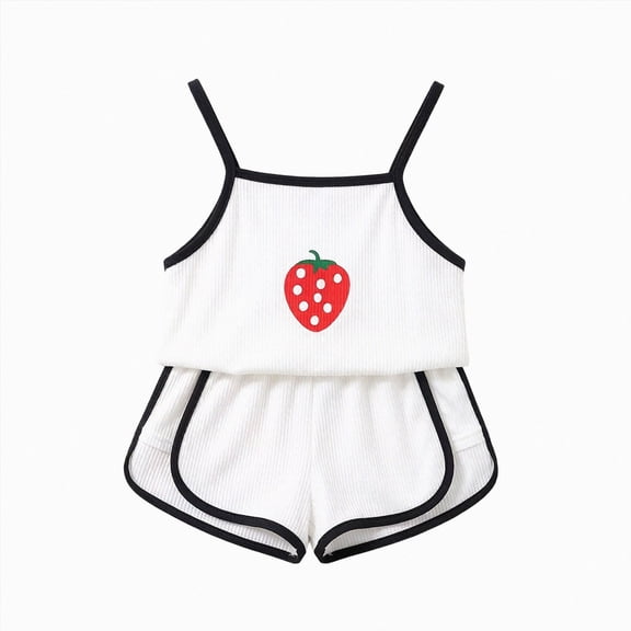 kmaduk Toddler Baby Girls Summer Clothes 3 6 12 18 Months 2T 3T 4T 5T Girls Outfits Sleeveless Dinosaur Print Tank Top Shorts Set White,Size 6-12 Months