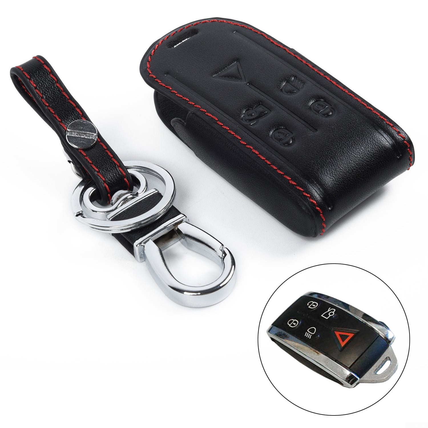 Durable Universal Stylish Leather Metal Car Keychain Key Chain Ring For BMW 